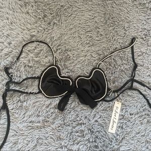 For Love and Lemons heart bra with bow